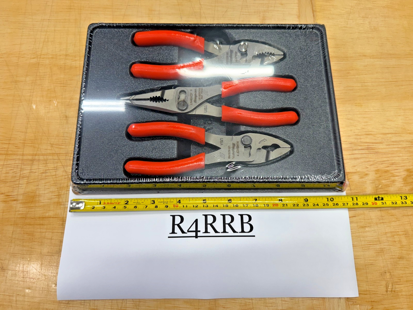 Snap-on Tools USA NEW SEALED 3pc ORANGE Soft Grip Slip Joint Pliers Set PL346ACO