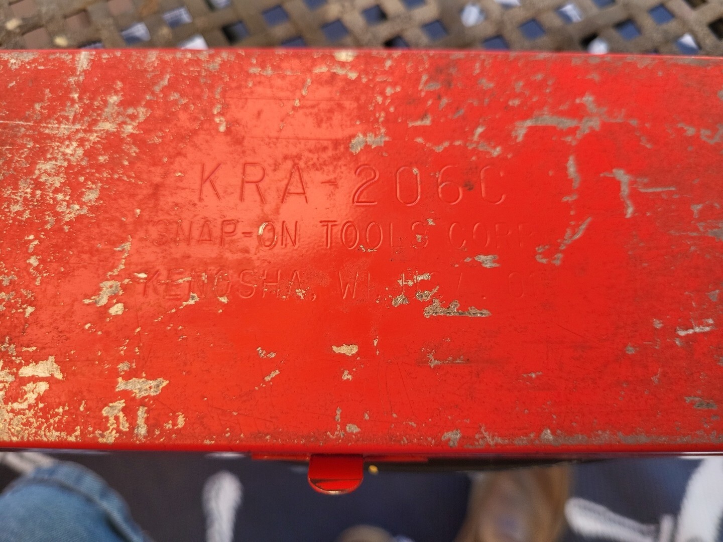 RED SNAP ON KRA-206 METAL TOOL STORAGE BOX / CASE KRA206