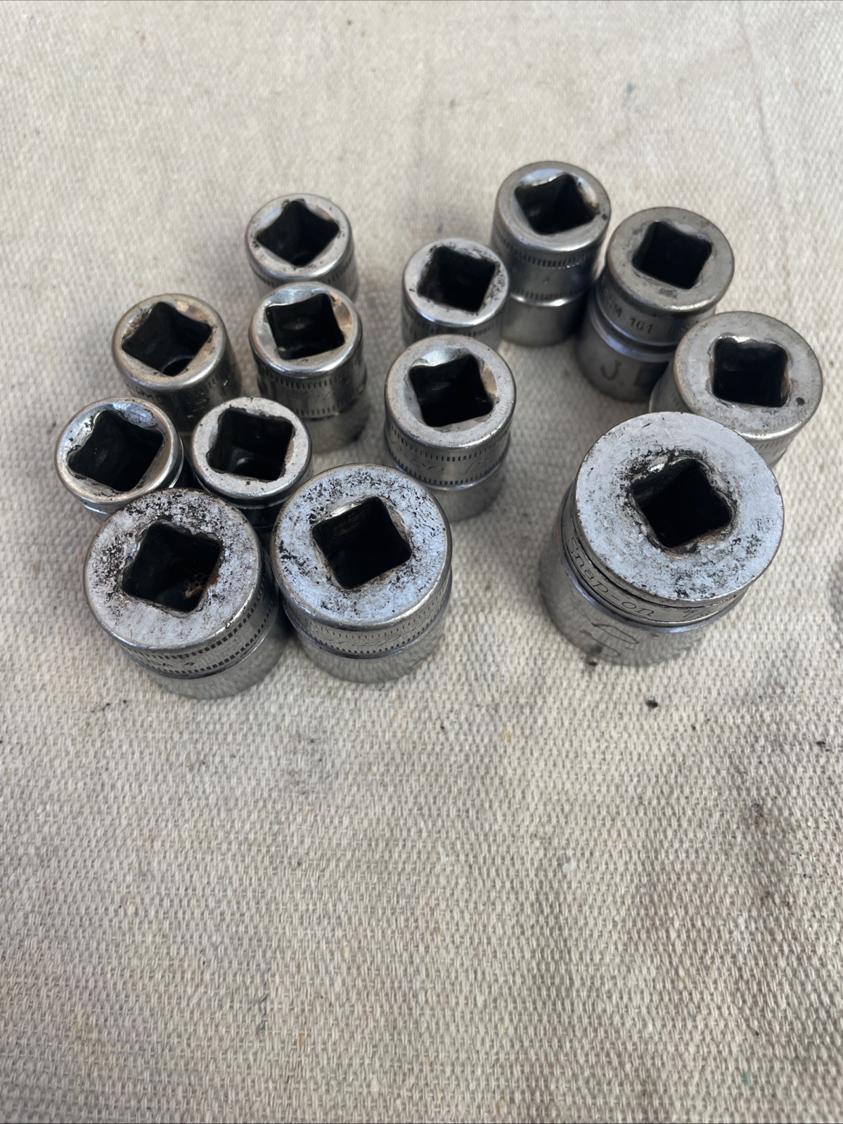 SNAP-ON 8-19mm 14 Piece 3/8″ Drive 6-Point Shallow Socket SET USA
