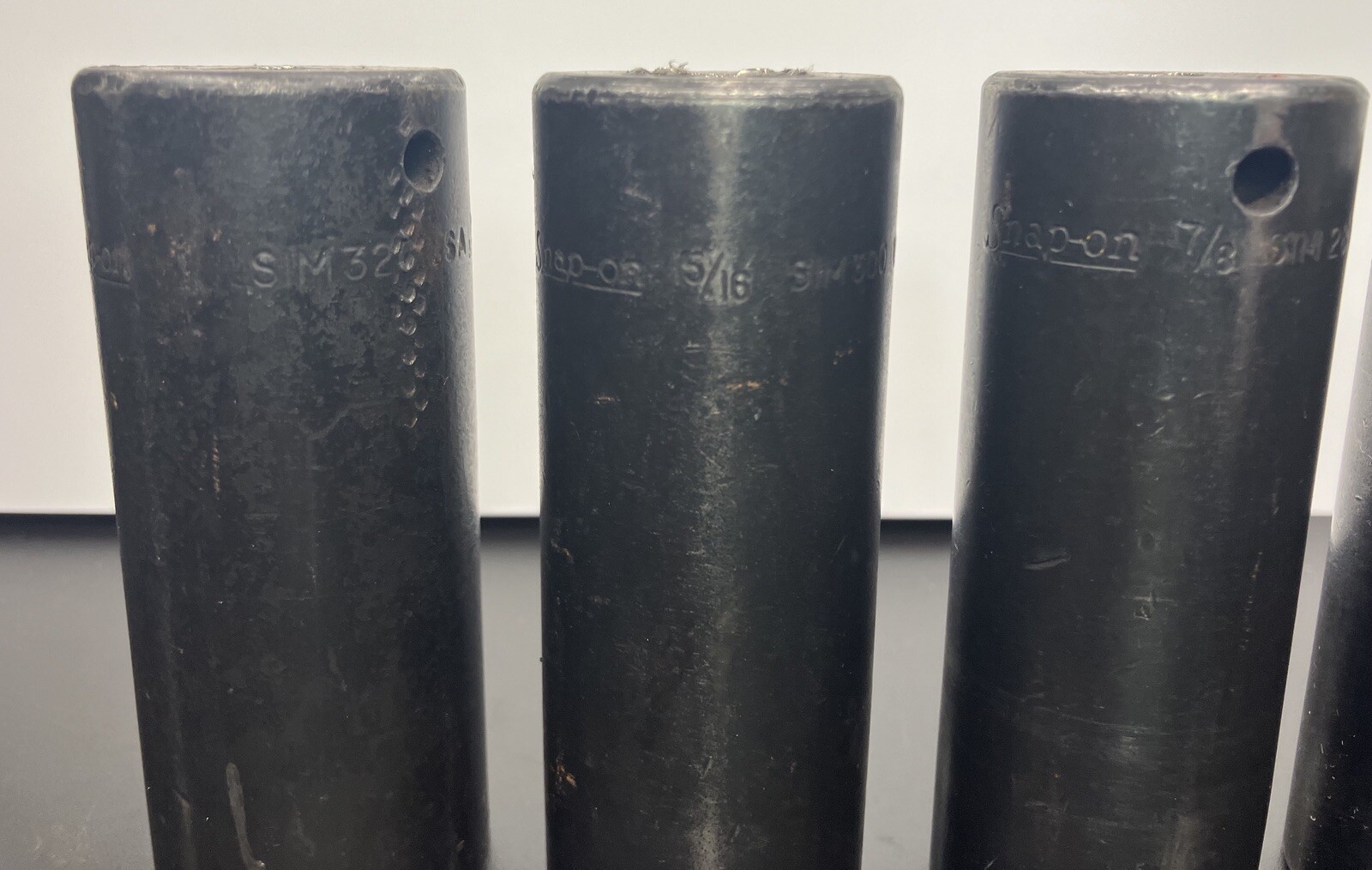 Vintage Snap On SIM 9 Pc Deep Impact Socket Set SAE 1/2” Drive 6Pt 1/2” To 1”