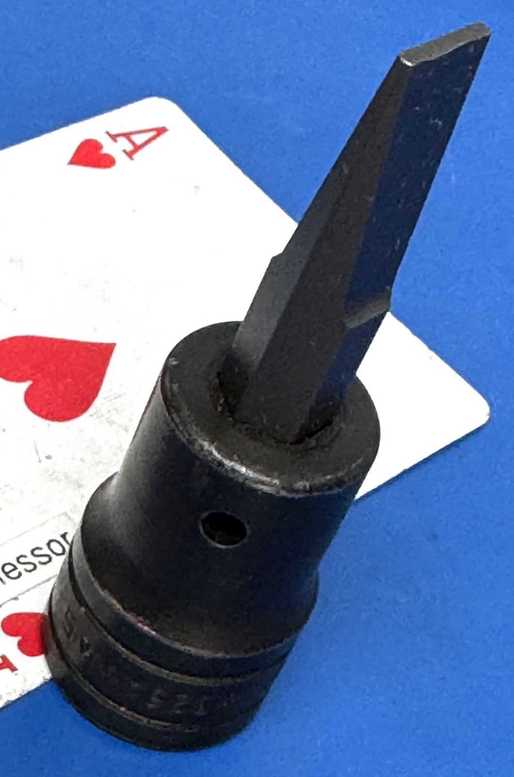 Snap-on 1/2″ drive Black 7/16″ Flat tip screwdriver bit Socket PSW284A New Blade