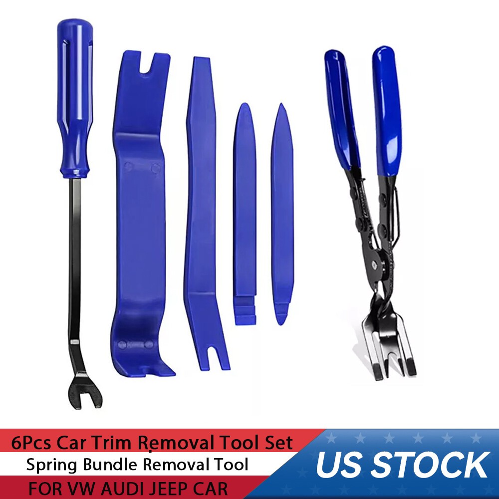 6PCS Automotive Trim Removal Handle Tool Retainer Door Panel Fastener Pliers US