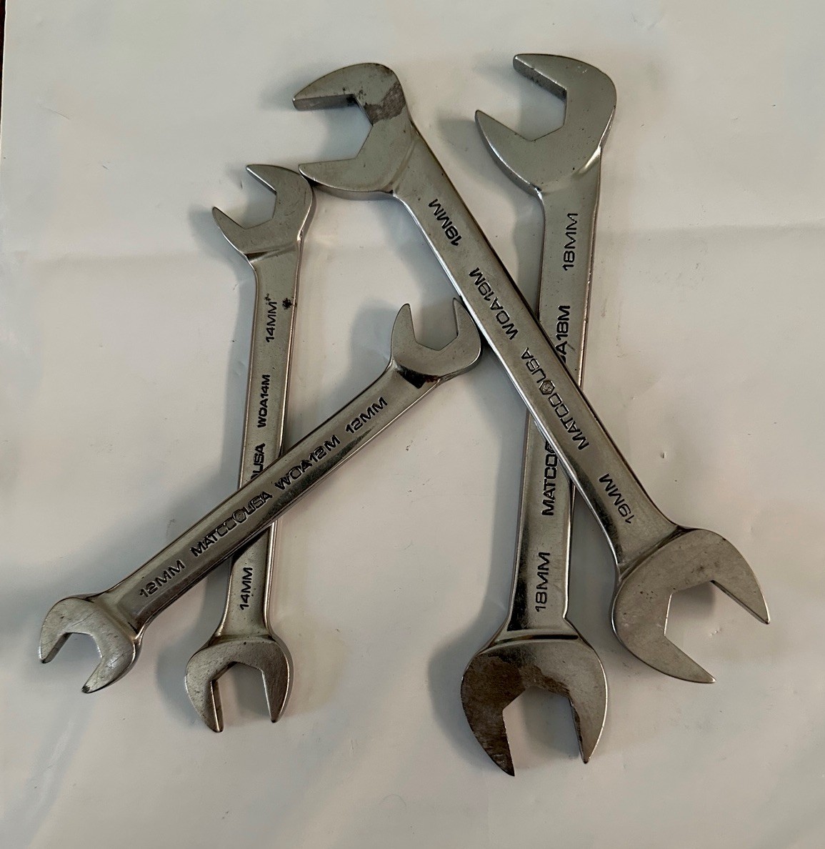 Matco WOA Series Metric Wrenches Open End And Angle 12 15 18 19