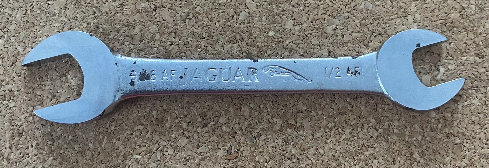 Jaguar Open Ended Spanner by Gordon, 9/16 x 1/2 AF. Length 5.25 inches.