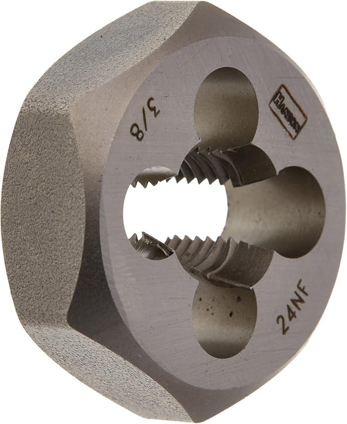 3/8-24 NF X 1″ Hex Die Irwin Hanson 6536 Rethreading Carbon Steel USA RH
