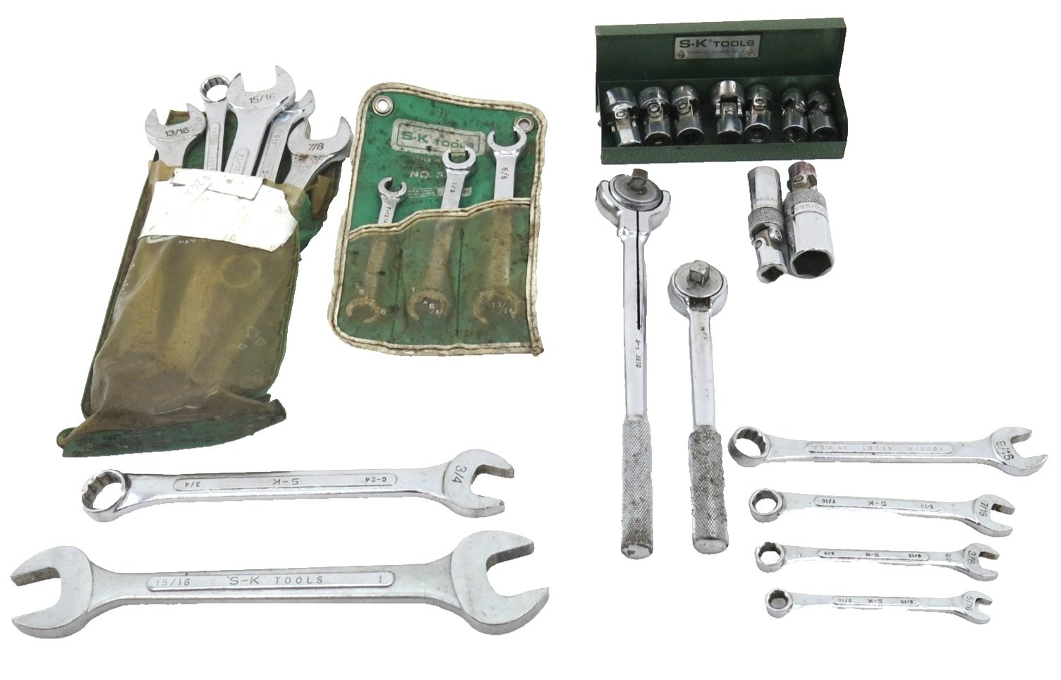Lot Of 26 Various SK Tools Ratchets Combination Wrenches Socket Accessories