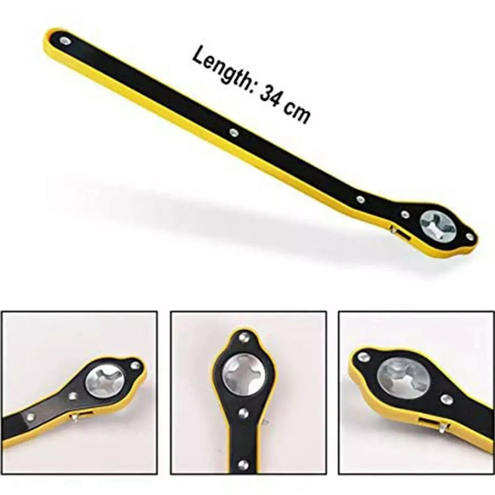 Auto Labor-Saving Car Scissor Jack Ratchet Wrench Garage Tire Wheel Lug Wrench