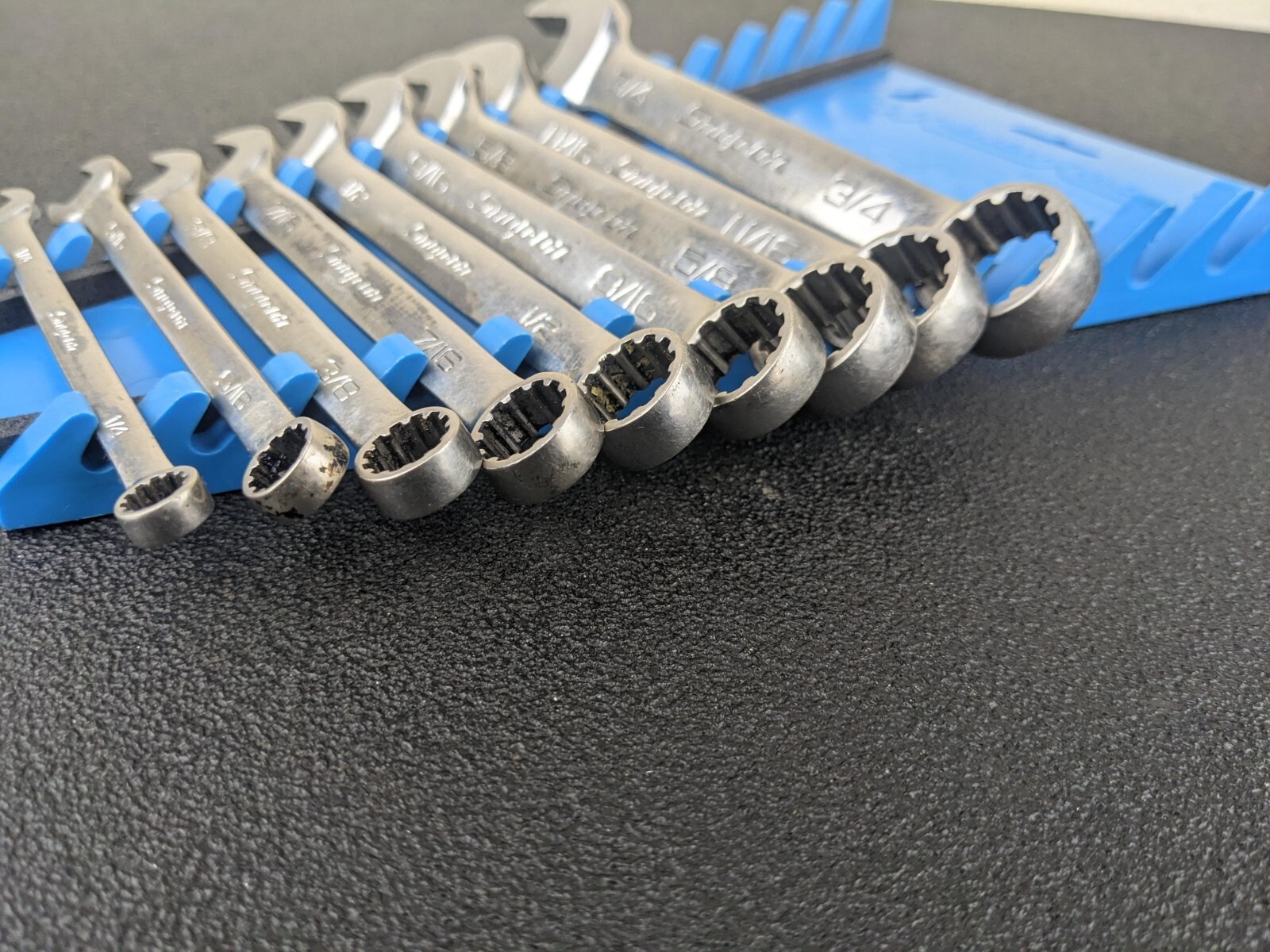 #bk463 Snap On Tools OES Master SAE Spline Short Wrench Set 3/8” – 3/4″ Aviation
