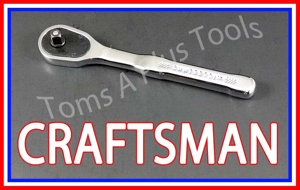 CRAFTSMAN TOOLS 1/4″ FULL POLISH 72 Tooth Quick Release Ratchet Socket Wrench