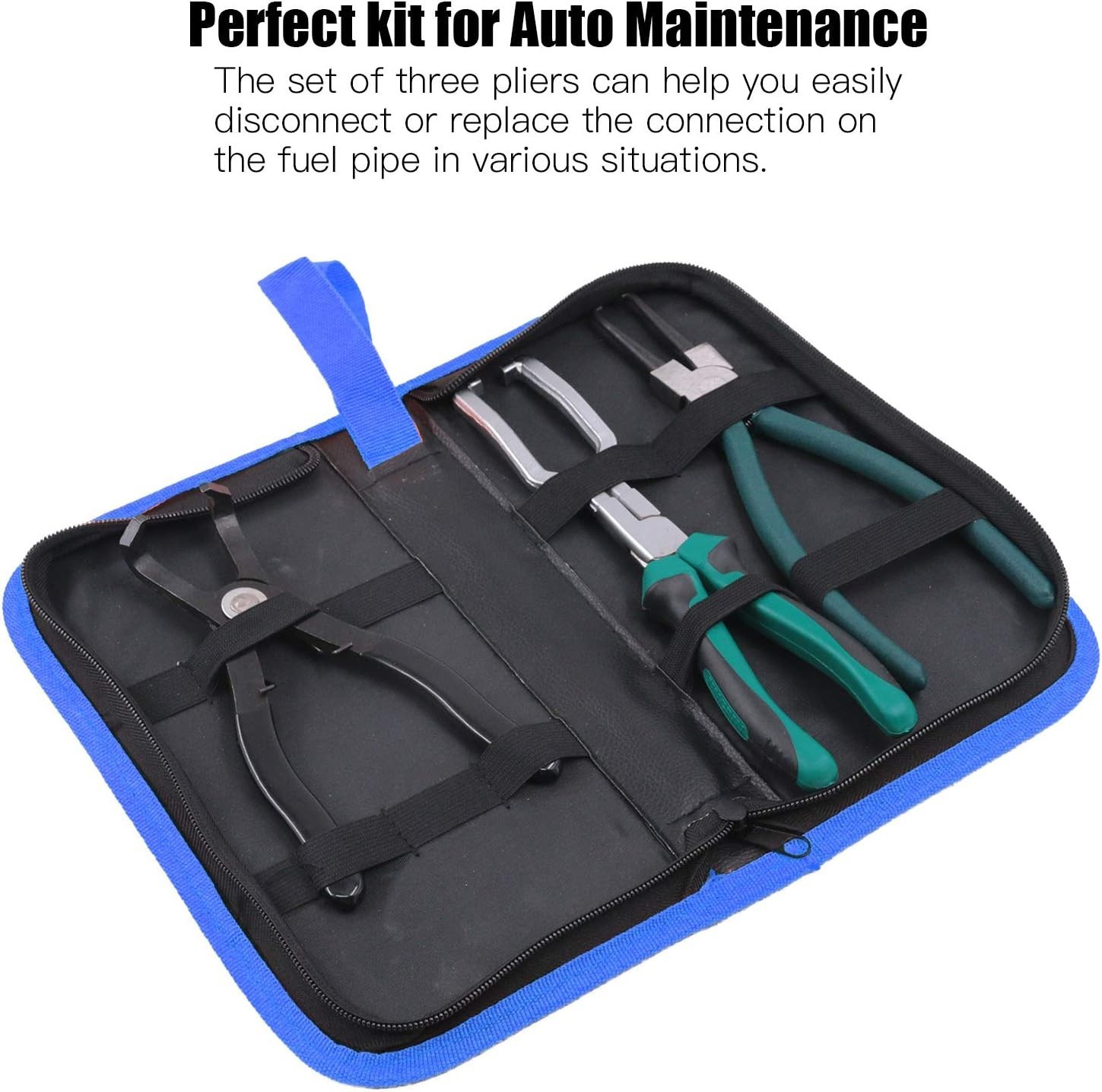 Essential 3-Piece Fuel Line Tool Set: 9-Inch Caliper & 80-Degree Pliers for Cars