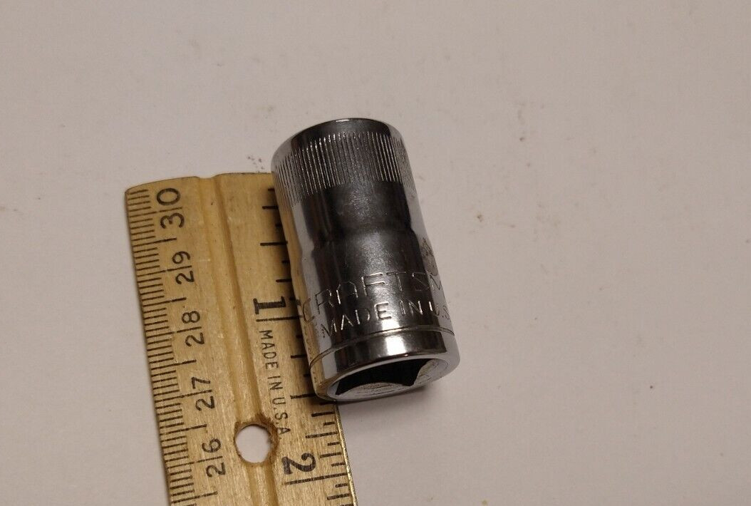 Craftsman Vintage 1/2″ Dr 15M/M 12 Point Shallow Socket 44236 V USA