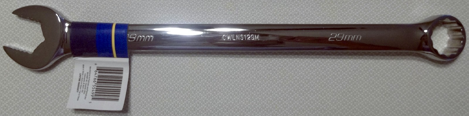 Carlyle 12 pt. Full Polish Long Non Slip Combination Wrench 29mm (CWLNS129M)