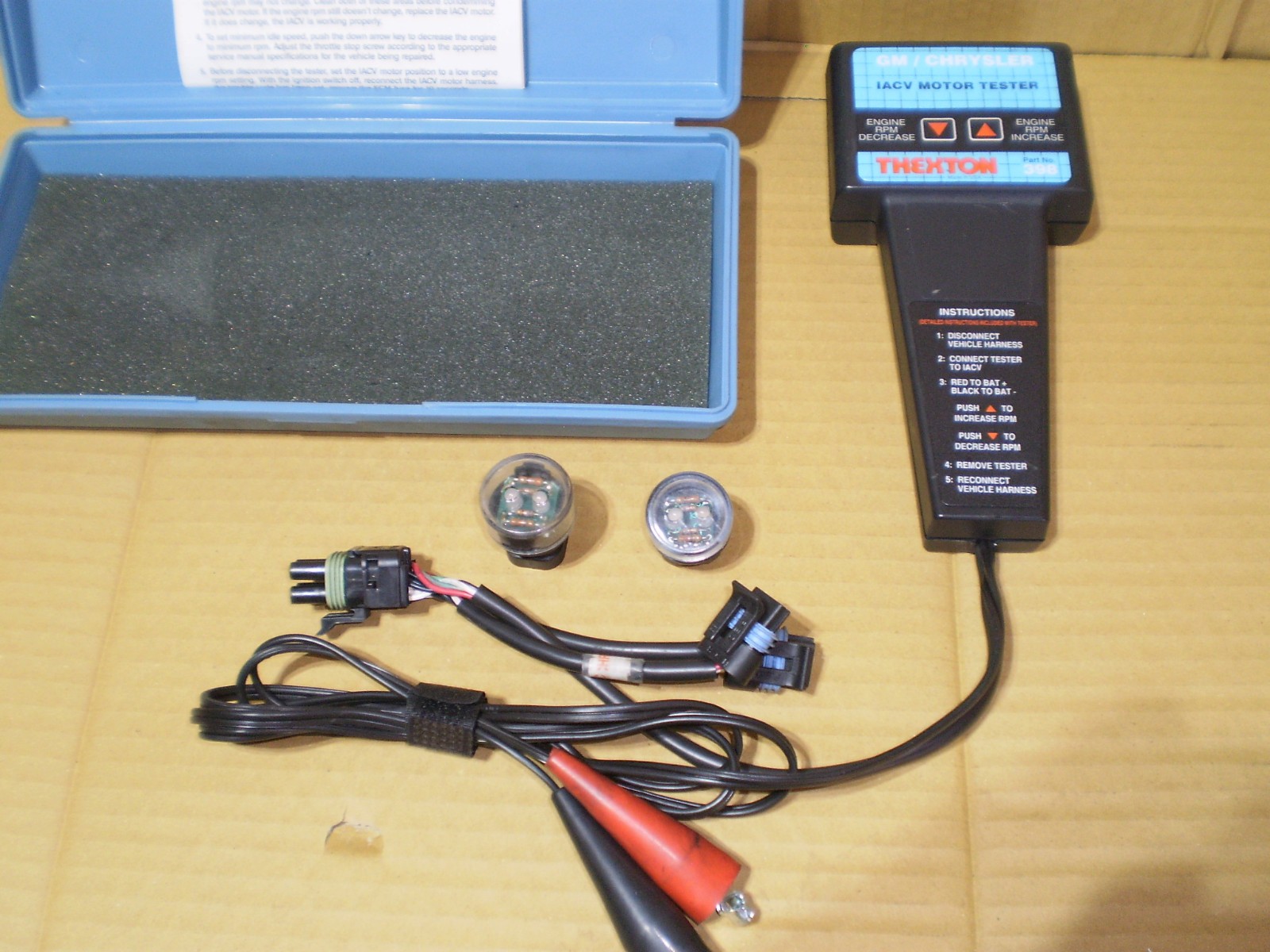 THEXTON #398 IACV MOTOR TESTER GM/CHRYSLER TOOL & NOID LIGHT ECM OUTPUT TESTERS