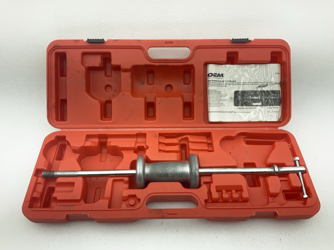 USED #14 – OEM Tools 27033 5-Pound Slide Hammer