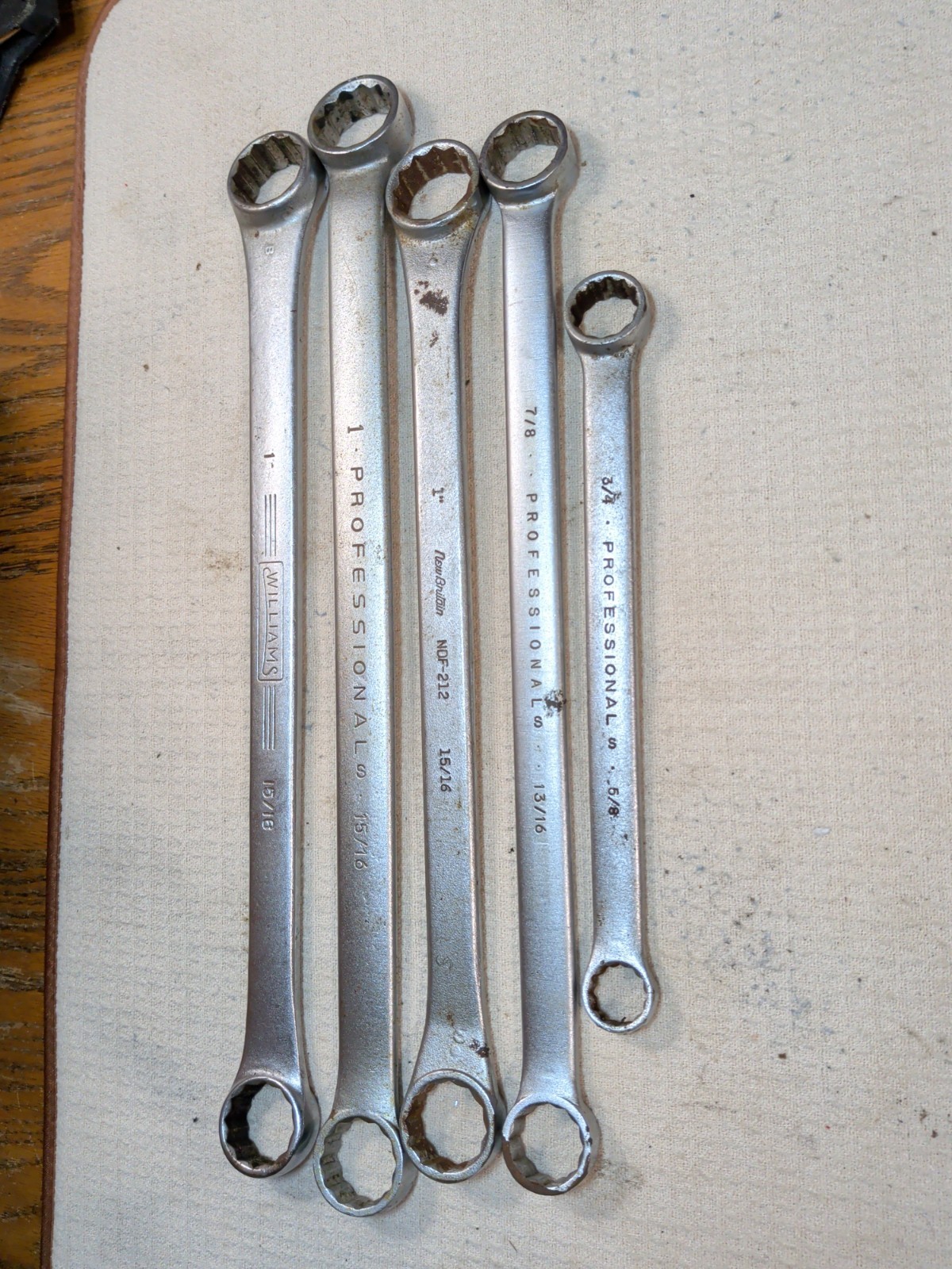 Vintage PROTO Professional Williams New Britain BOX END WRENCH SET OF 5, 1145