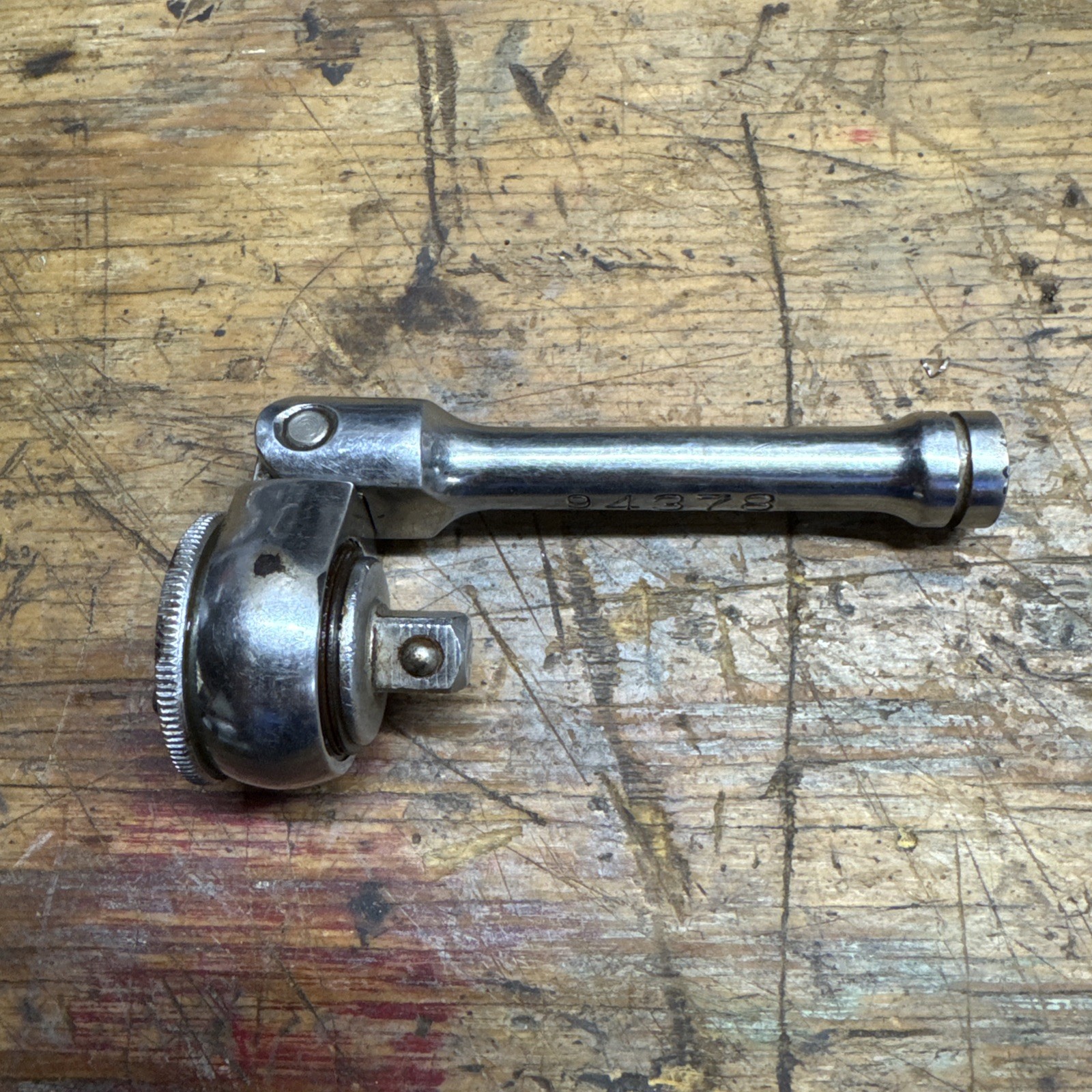 Vintage Craftsman 3/8″ Drive Ratchet Stubby Flex Head Compact Tight Space Short