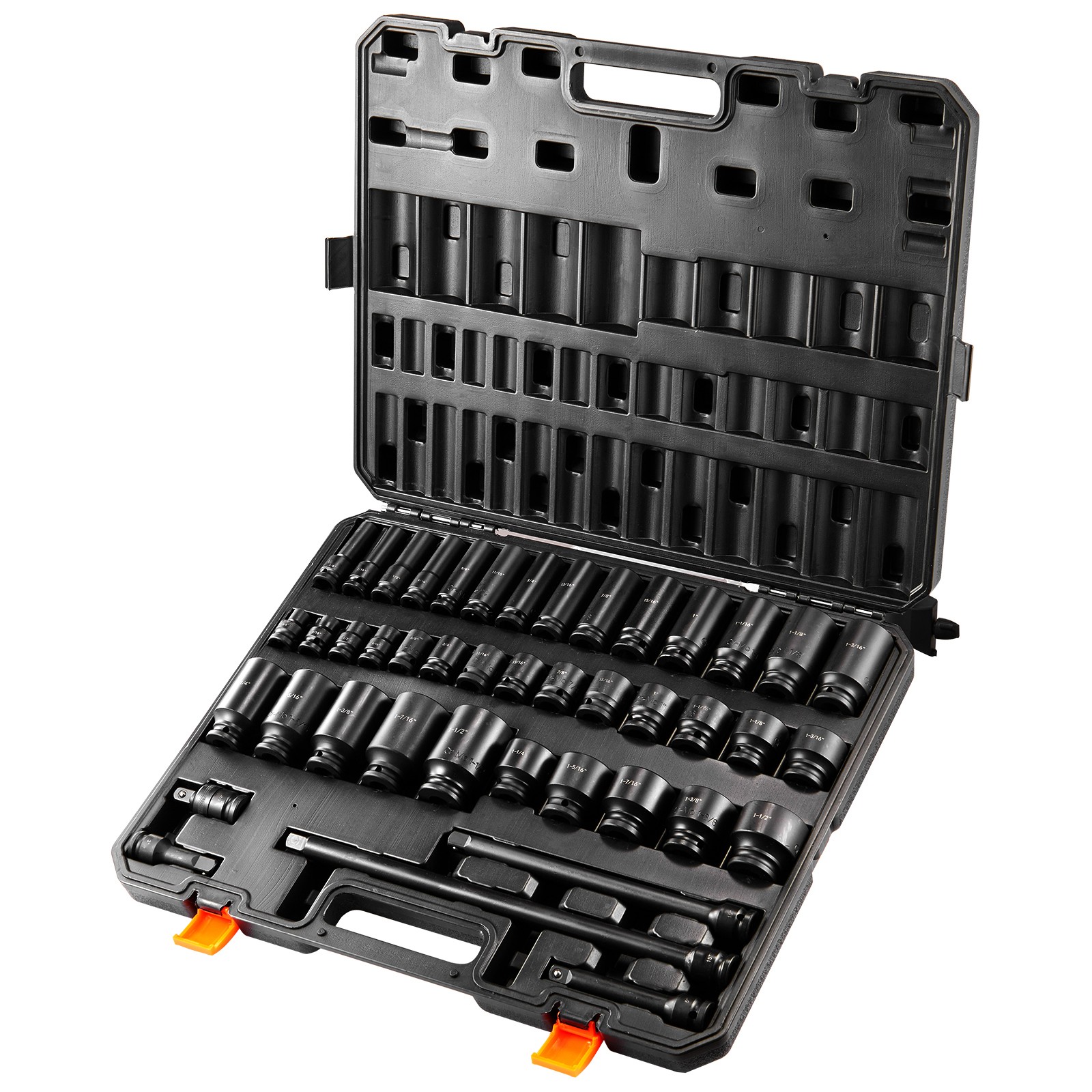 Uimoso 43-Piece 6-Point Impact Socket Set with 1/2in Drive and Ratchet Tool Kit