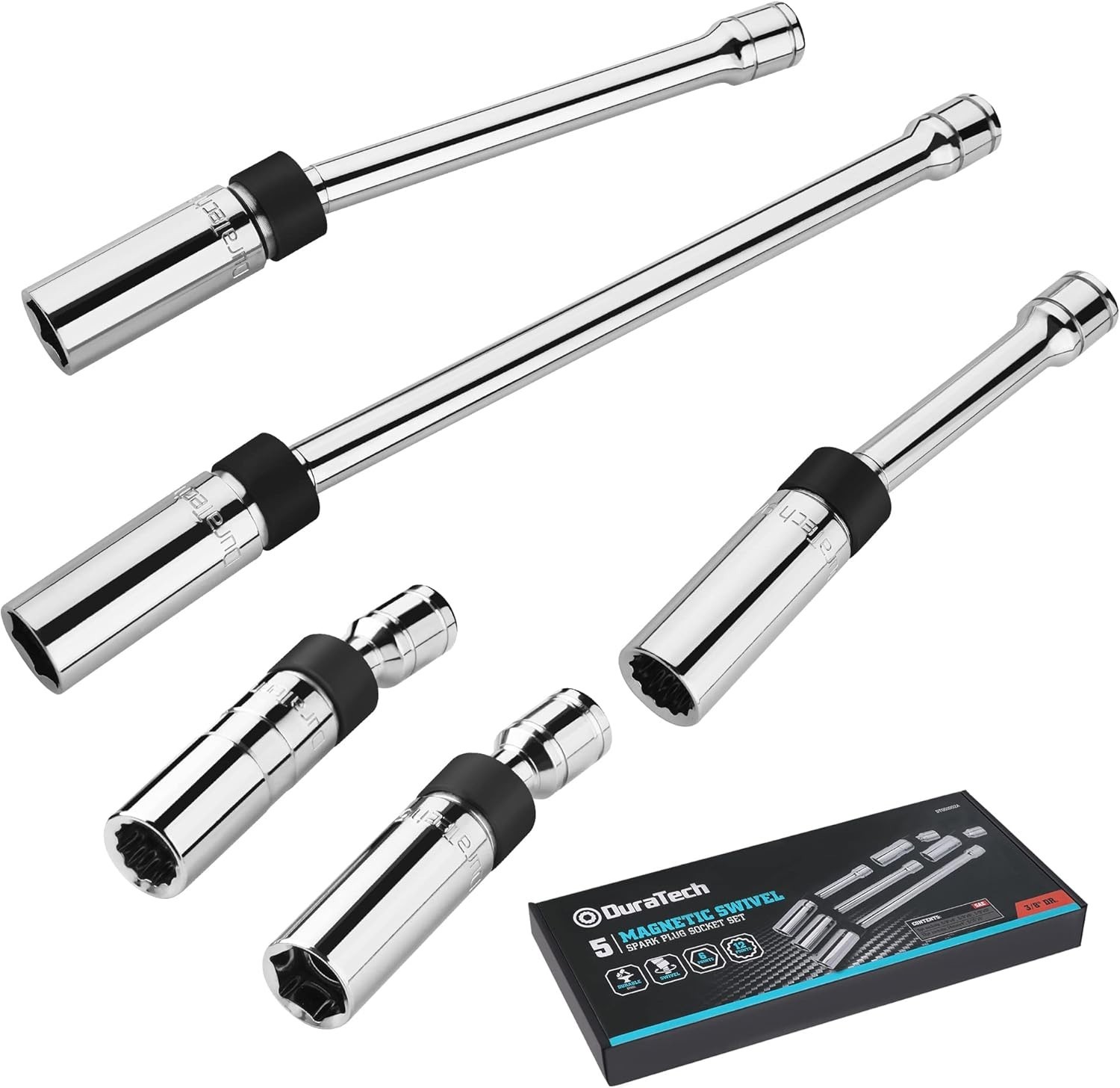 Magnetic Spark Plug Socket Set with Organized Storage and Easy Identification