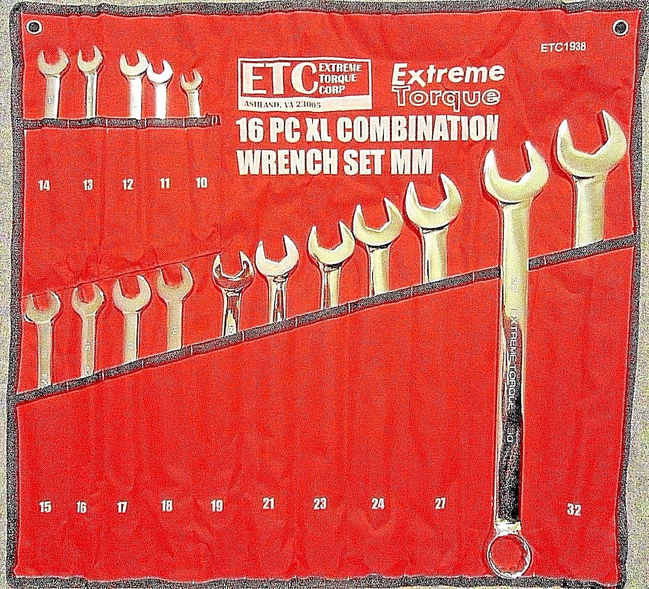 Extra Long Metric Combination Wrench Set 10 – 32mm XL Extreme Torque ETC Spanner