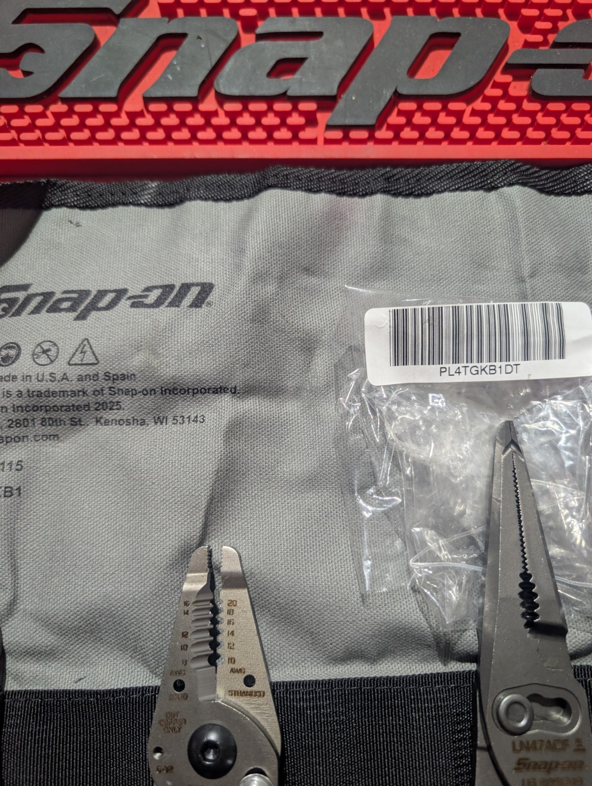 Snap On BRAND NEW 4pc Pliers/cutters/wire strippers #PL4TGKB1DT dark titanium
