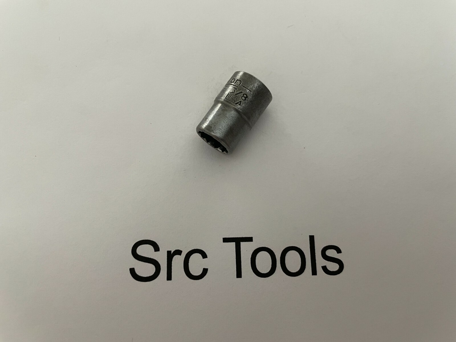 *RARE 1944* Snap-On Tools USA 1/4″ Driv 3/8″ SAE 12pt Midget Chrome Socket TM-12