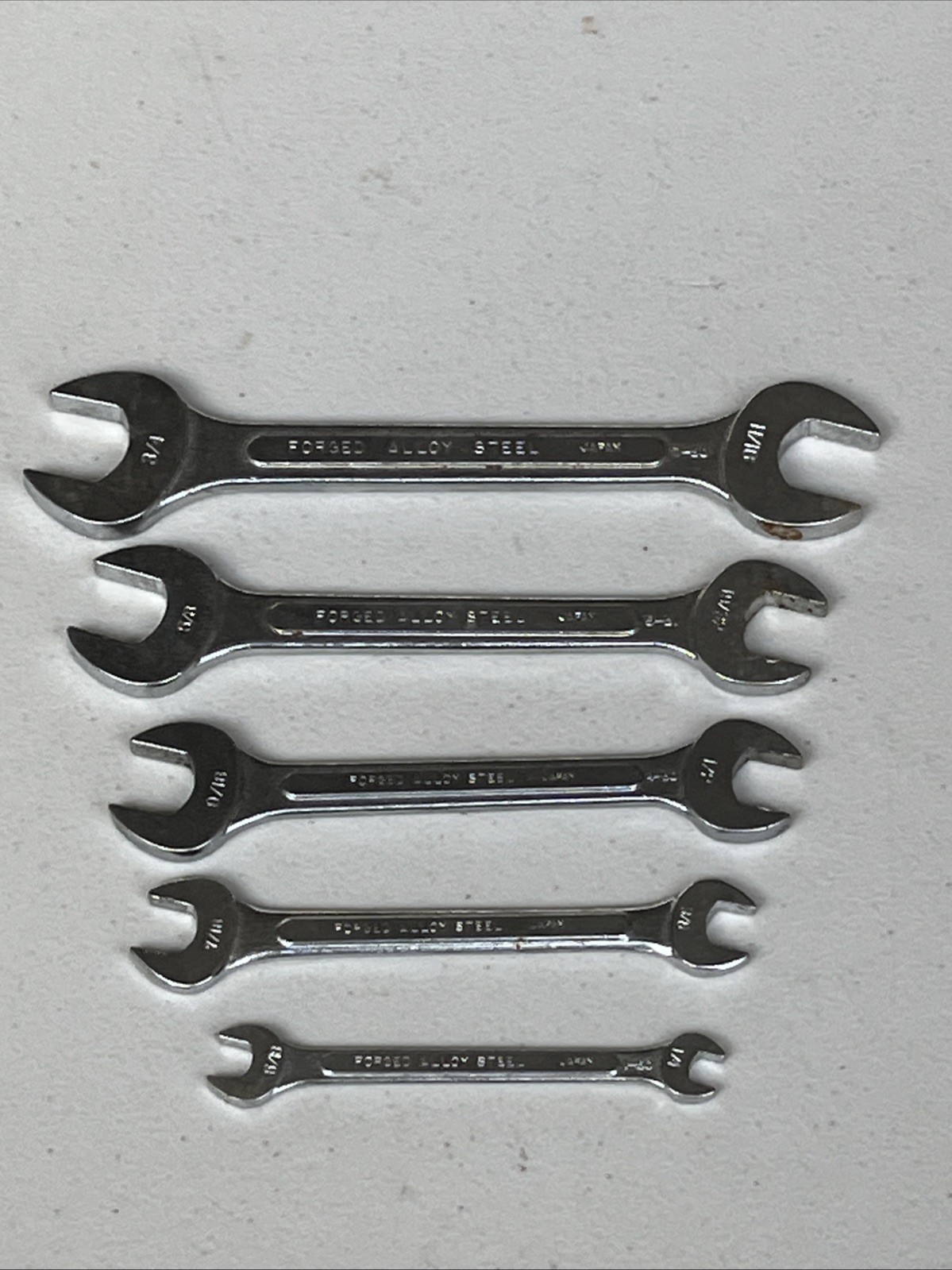 KMC Japan 5pc Metric Open Ended Combination Wrench Set: 1/4” – 3/4”