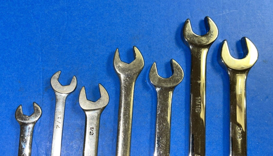 MATCO TOOLS 7 PIECE SAE COMBINATION EXTRA LONG 12 POINT WRENCH SET 3/8 TO 3/4