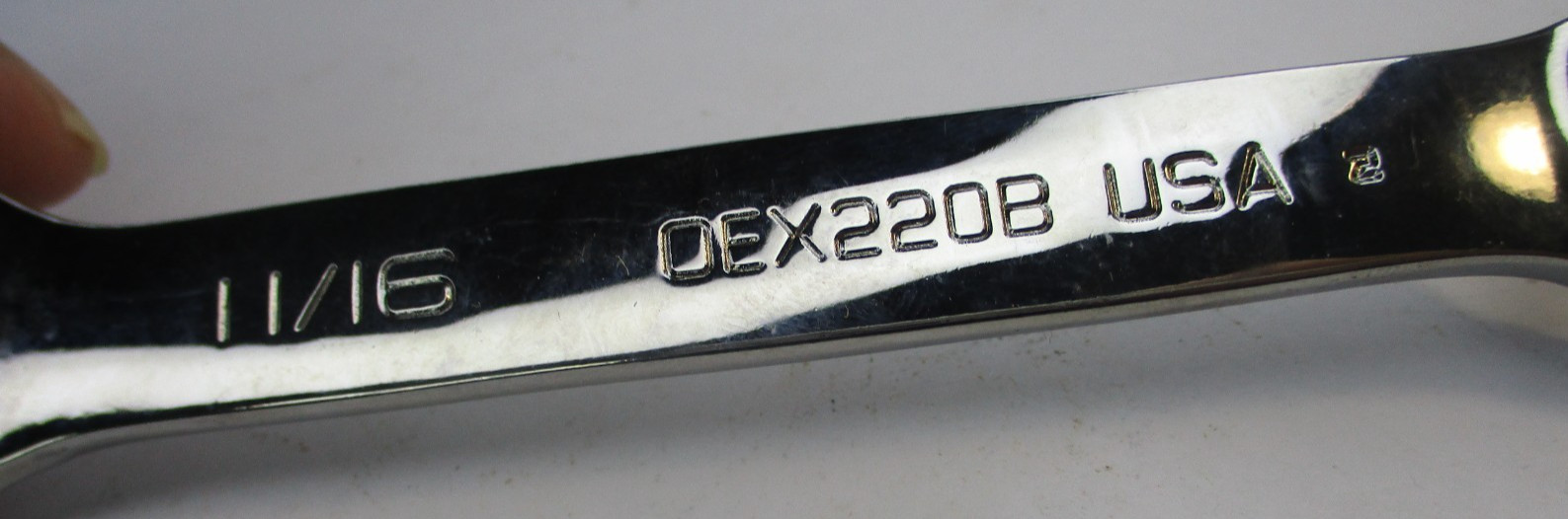Snap on OEX220B SAE 11/16 12pt Flank Drive Short Combination Wrench USA New