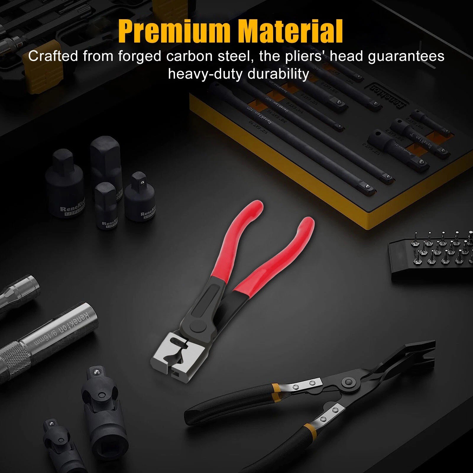 New Hose Clamp Plier for Clic & Clic-R Type Practical Collar Pliers CV Red Black