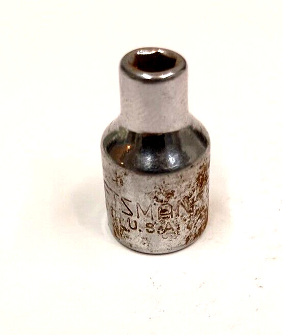 Craftsman -EE- 4mm 6 Point Shallow Chrome Socket 1/4″ Drive 43505 USA