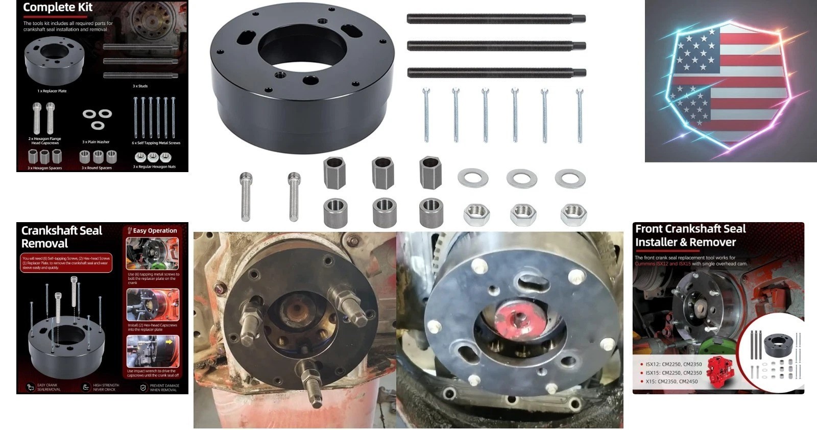 Front Crankshaft Seal & Wear Sleeve Remover Installer for Cummins X15 CM2250 …