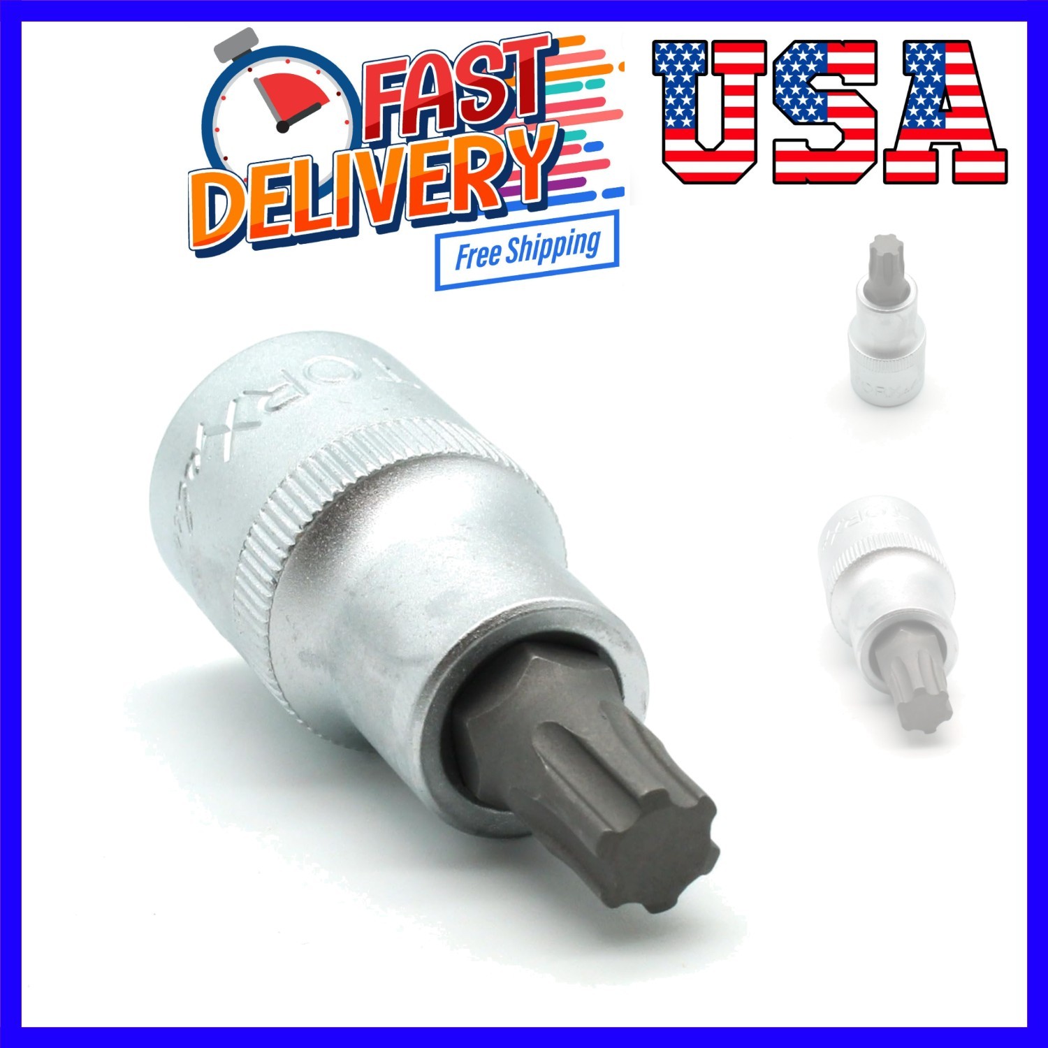 Torx Plus 50IP 2 Inch Long Bit Socket 1/2 Inch Square Drive Auto Repair Impac…