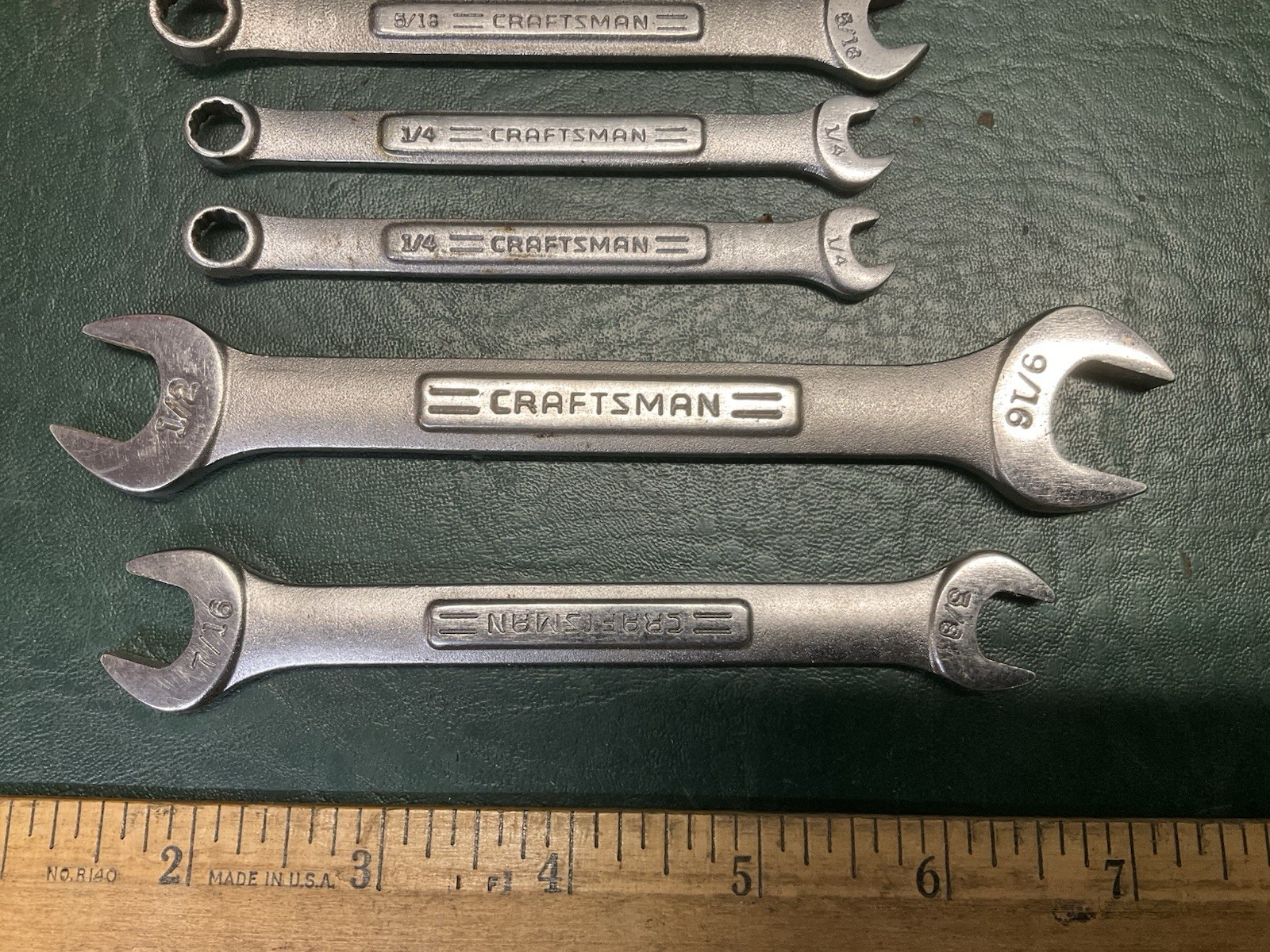 Vtg Craftsman SAE & Metric 12 Point Wrench lot -V- USA 15/16″ – 1/4″ & 18mm-7mm