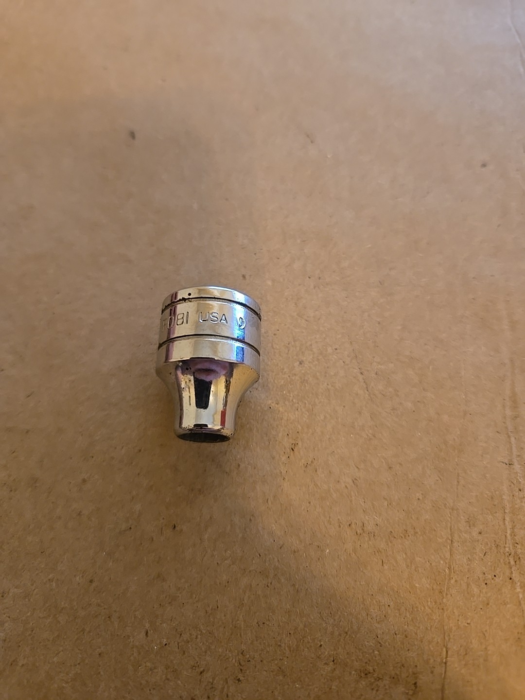Snap On 3/8″ Drive 1/4″ 12PT SAE Shallow Chrome Socket USA F081