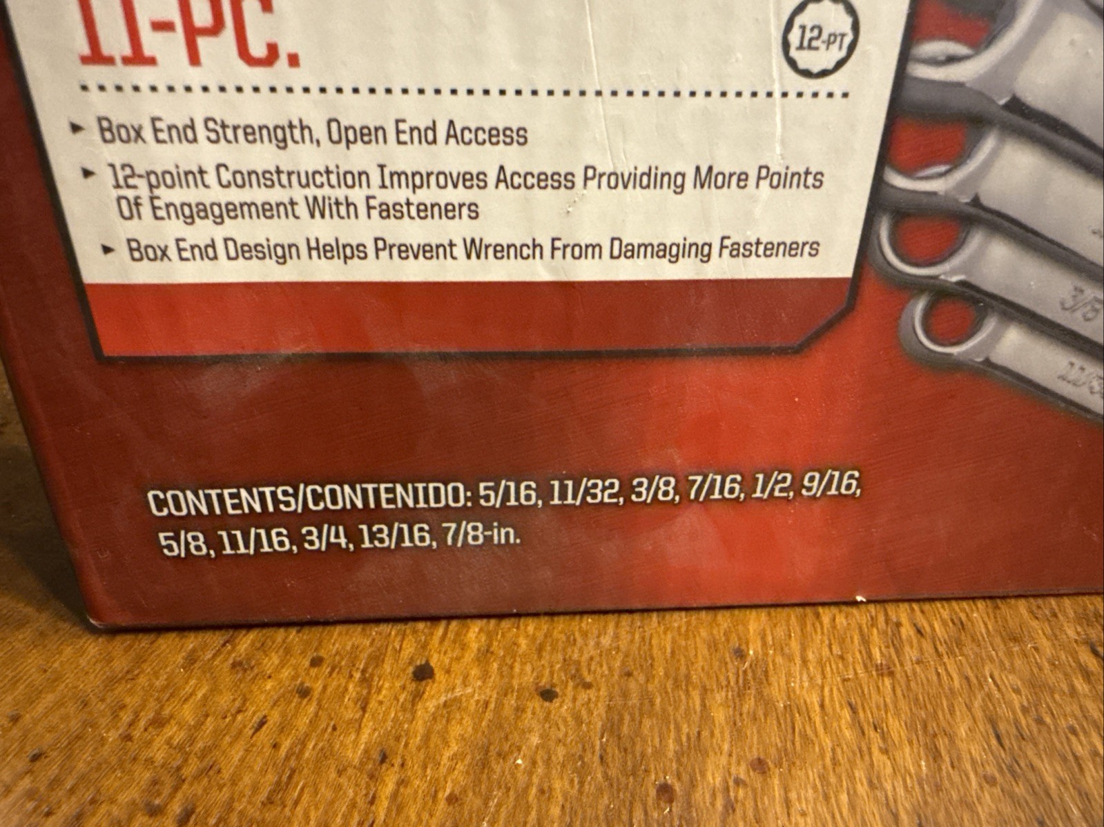 Craftsman New 11 PC SAE Combination Wrench Set 5/16-7/8in 947004 SAE