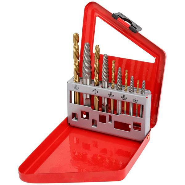 Screw Bolt Stud Extractor Drill Set Left Hand Drills Remove Rusted Corroded 5273