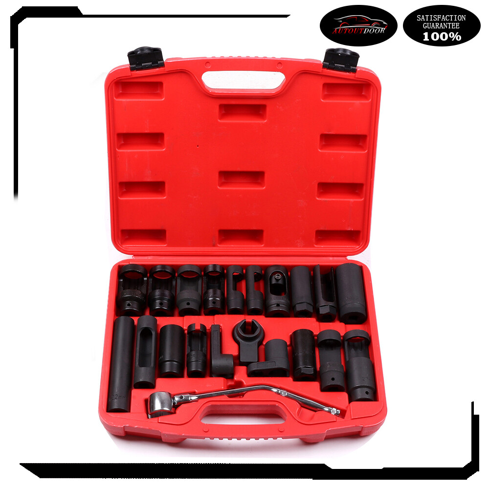21 Pcs Oxygen Sensor Special Socket Set for Removing Oil Pressure, Vacum
