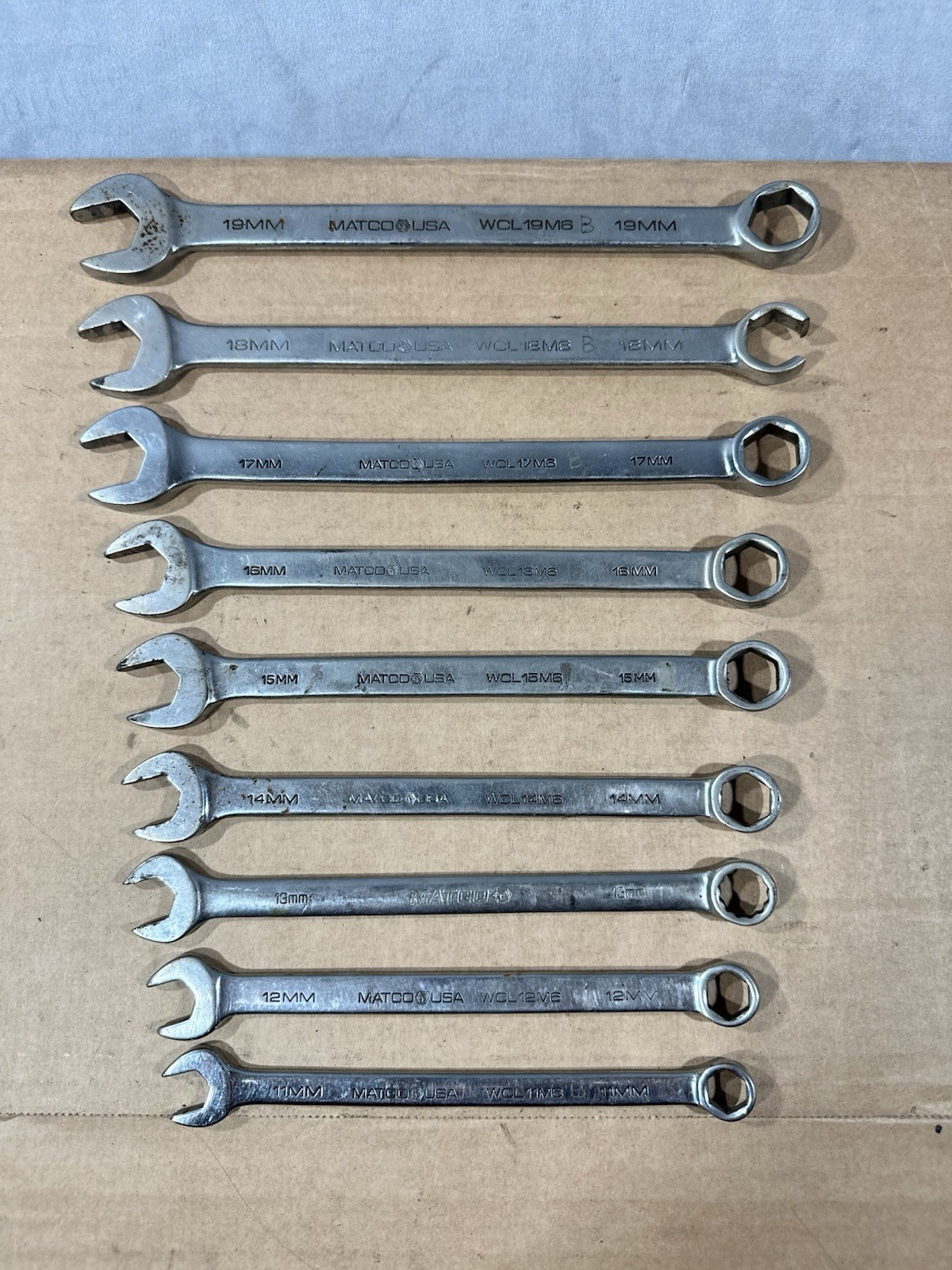 Matco Wrench Set Metric Set 9pcs WCL 11MM – 19MM USA Made