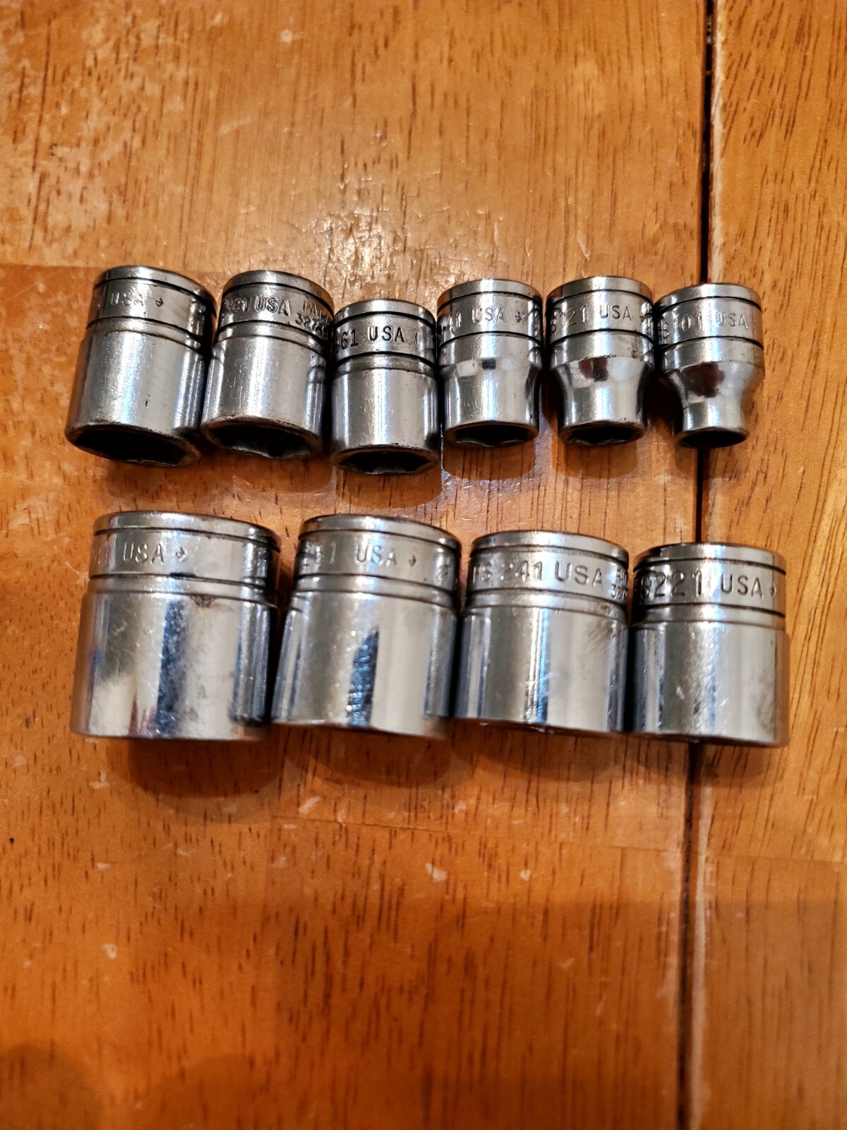 Snap On 3/8 Drive 5/16-7/8 6PT Shallow Sockets Lot Of 10