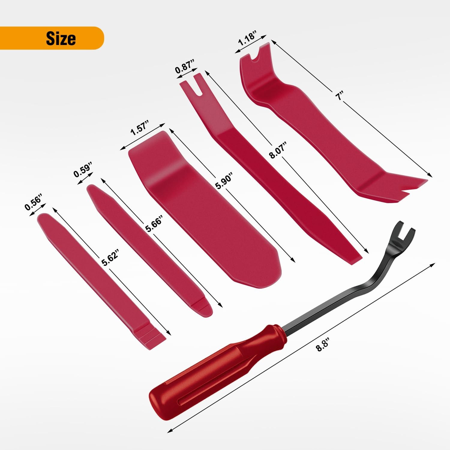 Auto Trim Removal Tool Kit 6PCS NoScratch Car Fastener Remover Set