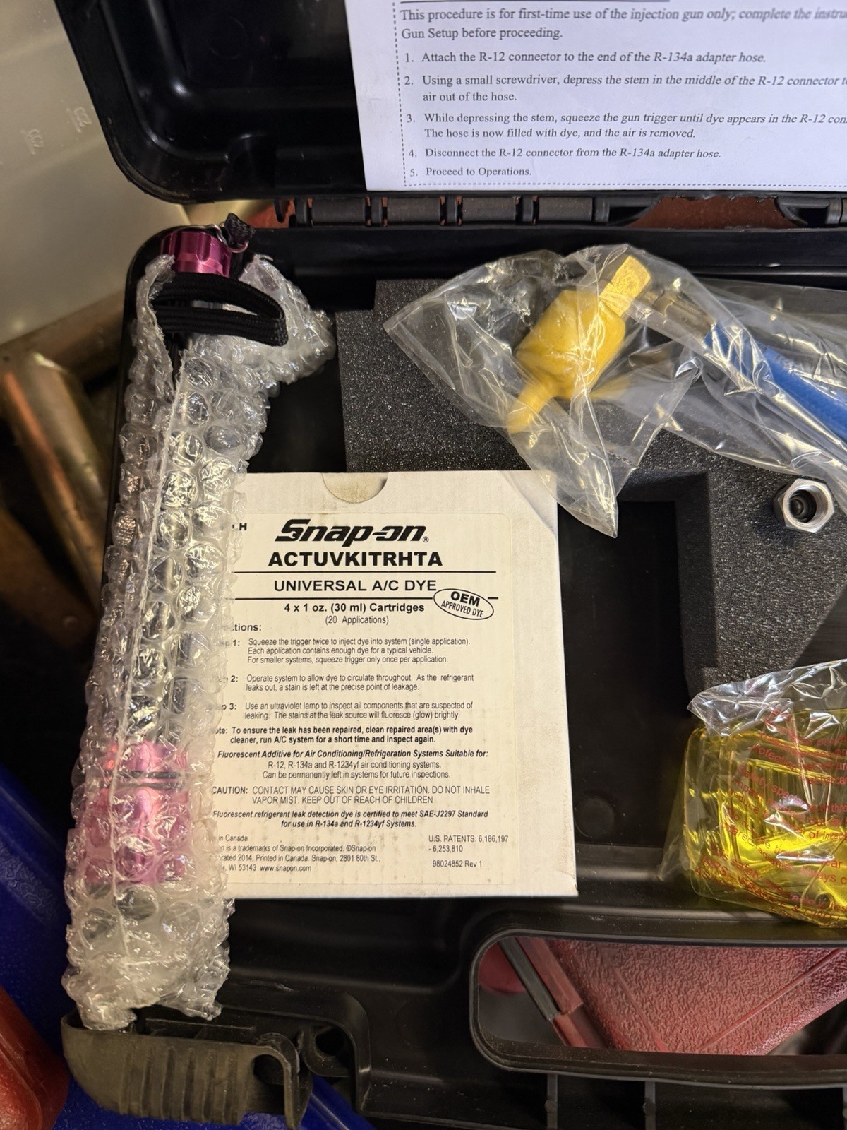 SNAPON INJECTOR GUN LIGHT KIT R-12/R-134A