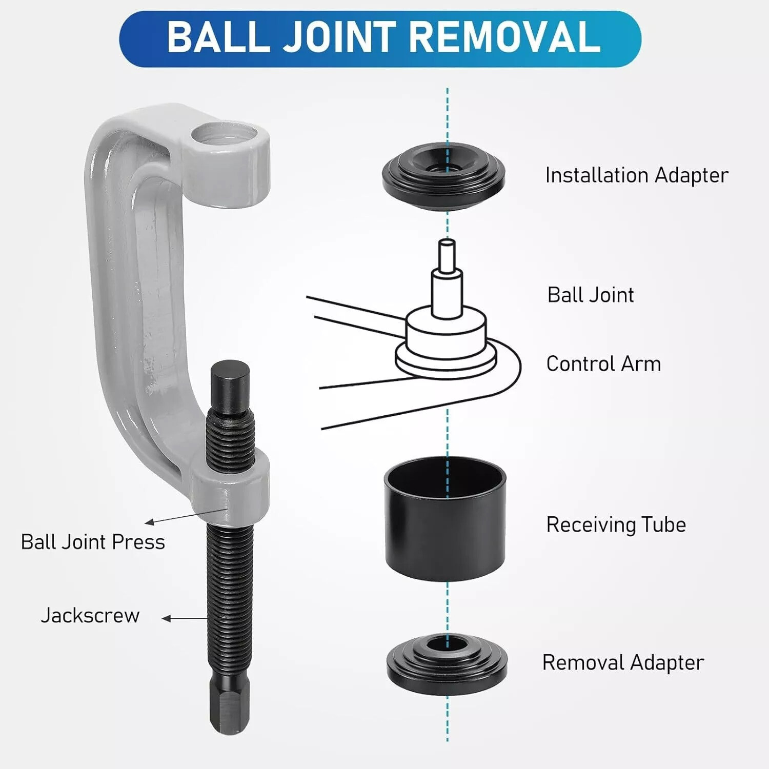 Truck Car Ball Joint Remover Extractor Clamp Bushing Press Auto Service Tool Set