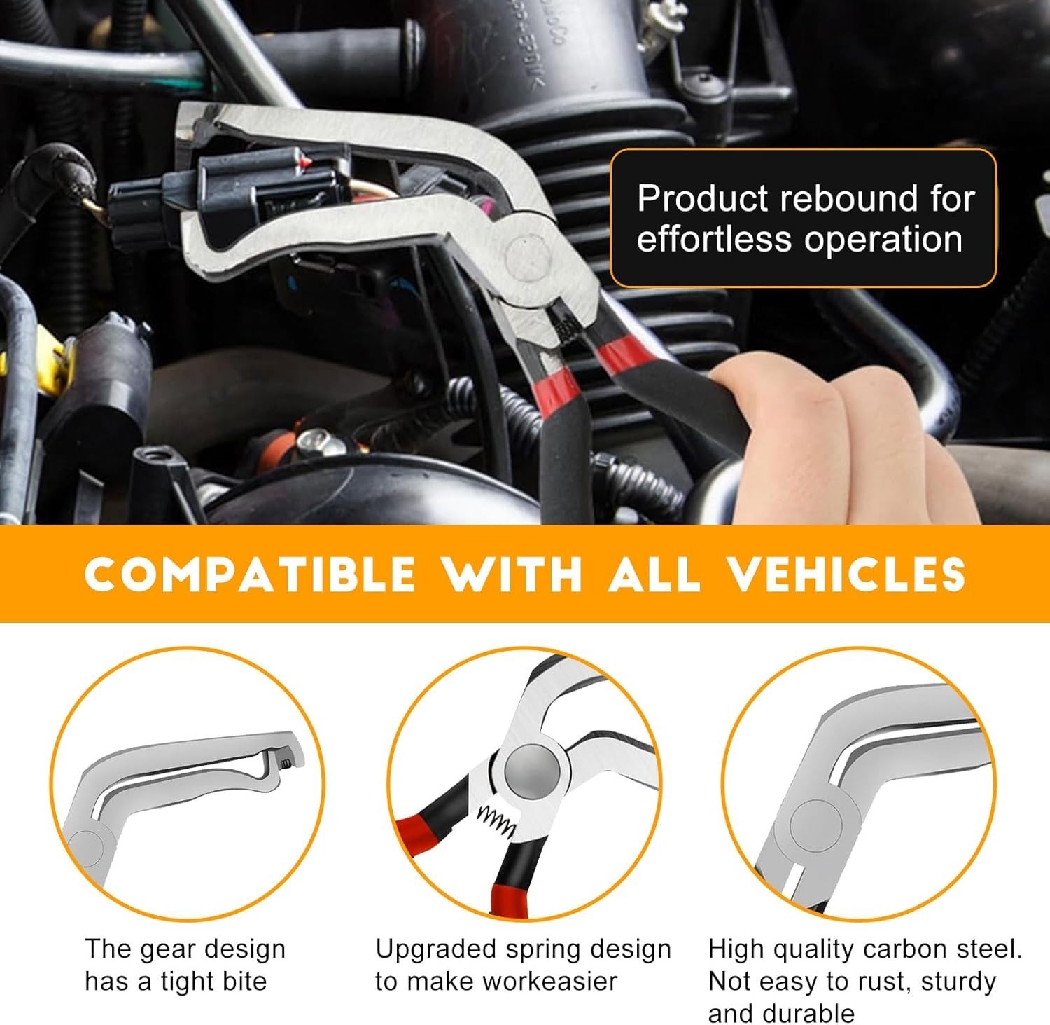 Multi-Functional Car Clip Pliers Set: High-Carbon Steel – 4 Tools Included