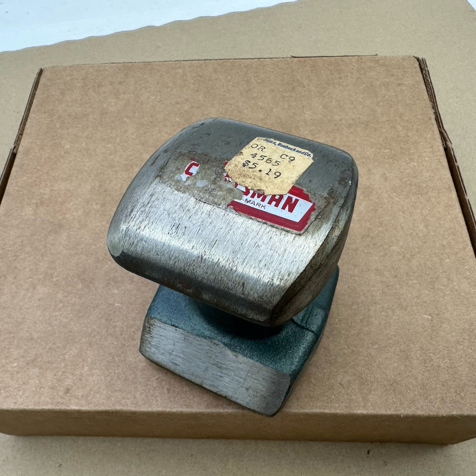 Vintage Craftsman USA Tools Auto Body Dolly Anvil Blue Appears New Old Stock