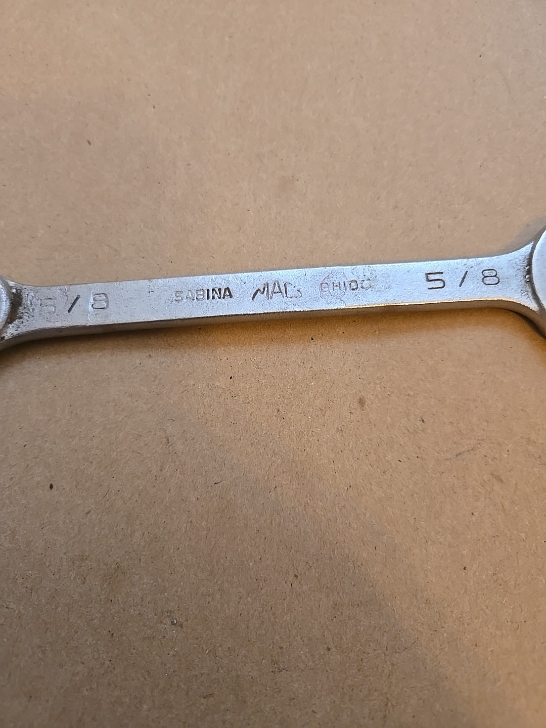 Mac Tools Sabina 5/8″ 6PT SAE Chrome Combination Wrench USA CH20