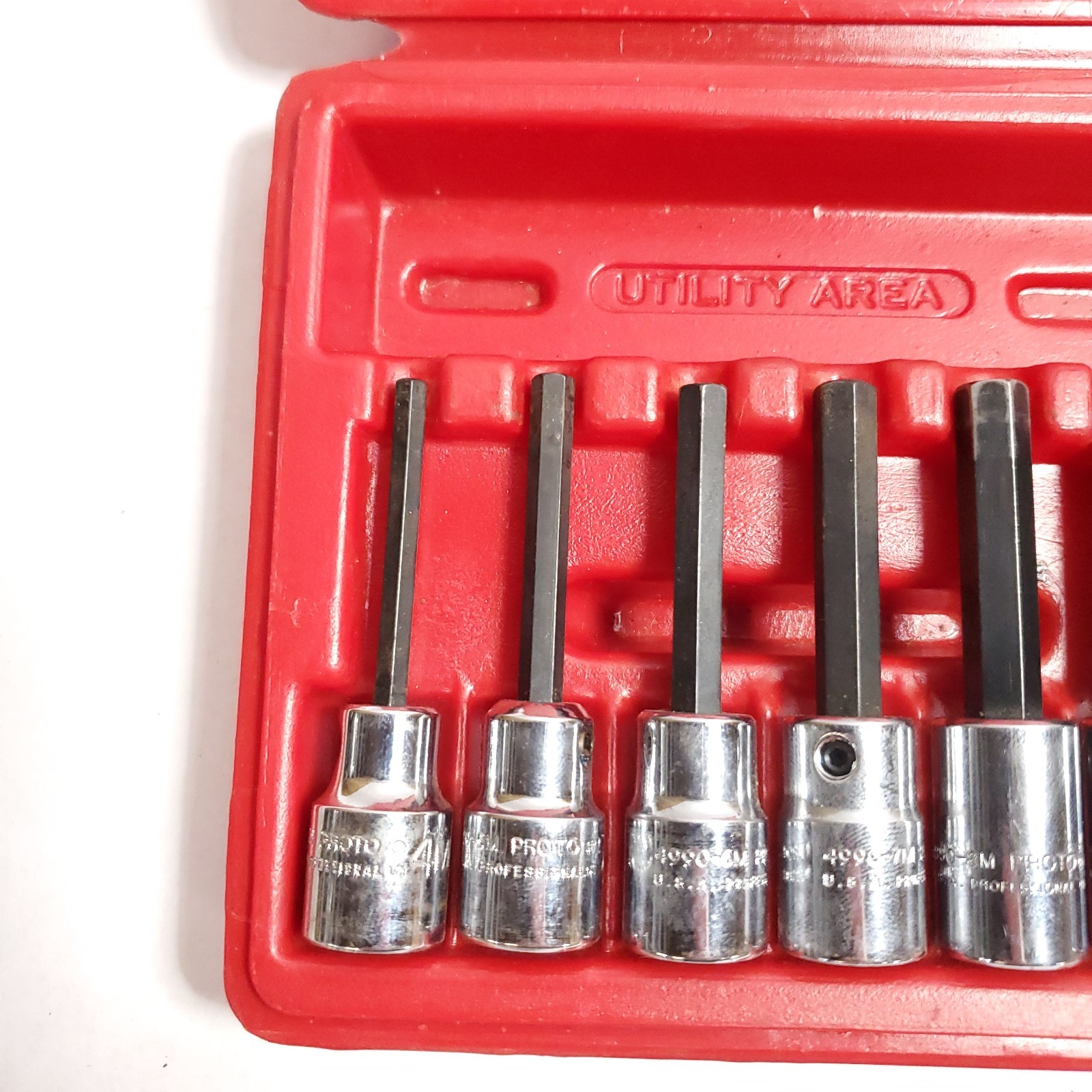 PROTO 52210 3/8 in. & 1/2 in. Drive Metric Hex Bit Set (10 pc.)