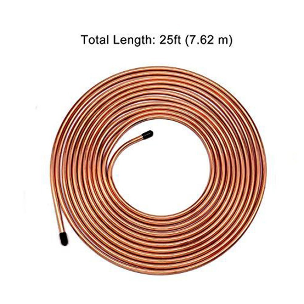 Copper Coated Steel Brake Line 3/16 inch 25 Feet for General Automotive Use