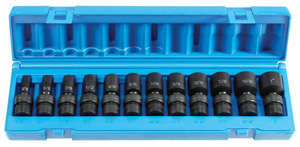 Grey Pneumatic 1212Usd 3/8″ Drive Sae Universal Semi Deep Impact Socket Set New!