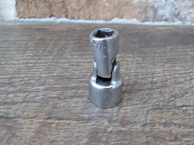 SNAP ON 7/16″ TMU141 1/4″ DRIVE 12 POINT SAE UNIVERSAL SWIVEL SOCKET UNDERLINE
