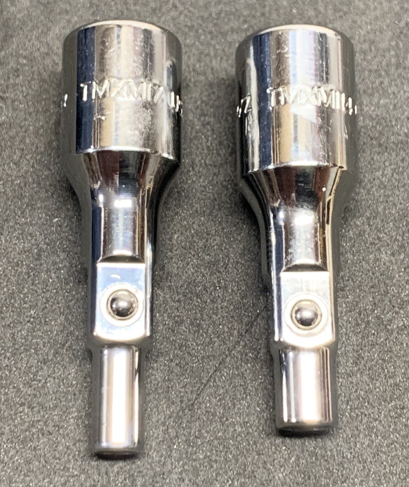 NICE! Snap-on Tools 1/4″ Dr. 2pc Magnetic Tip Adapter Extensions TMXM17 TMXM114